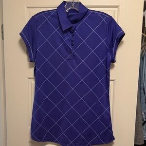 adidas Women's Blue Button Down Shirt